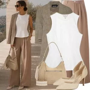 Herbst Outfits Premium Neutral Look Damen