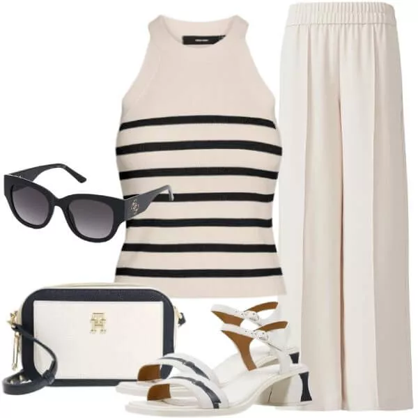 Sommer Outfits Damen Sommerlook mit Premium Basics