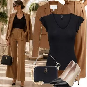 Business Outfits Damen Herbst Outfit mit blazer