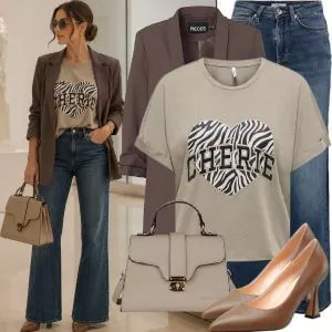 Herbst Outfits Damen Sommer Chic in Beige- und Brauntönen