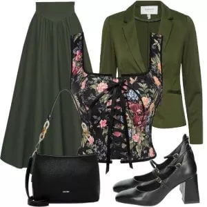 Herbst Outfits Herbst Outfit Damen mit fließendem Röcke