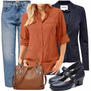 Herbst Outfits Damen Sommer Chic in Brauntönen