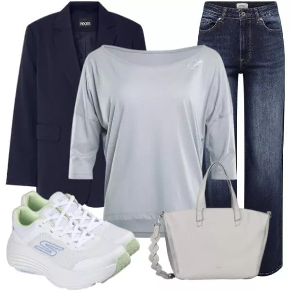 Herbst Outfits Übergangsoutfit Damen mit Blazer