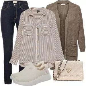 Herbst Outfits Herbst Outfit Damen mit Hemdbluse