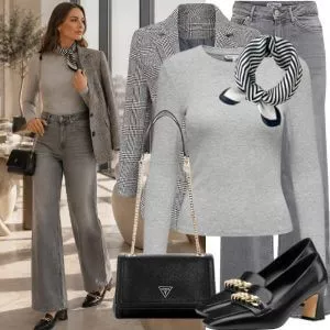 Herbst Outfits Monochromer Herbstlook Damen