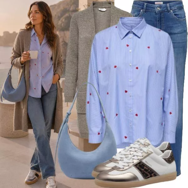 Herbst Outfits Herbst Outfit Damen mit Strickpullover