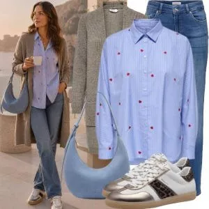 Herbst Outfits Herbst Outfit Damen mit Strickpullover