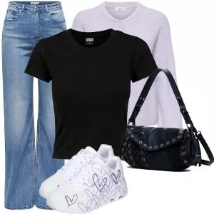 Herbst Outfits Damen Herbstlook mit Stricktop