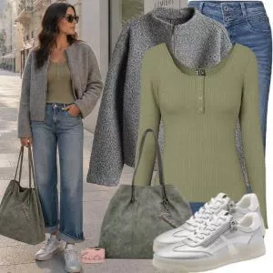 Herbst Outfits Herbst Look Damen mit Bluse