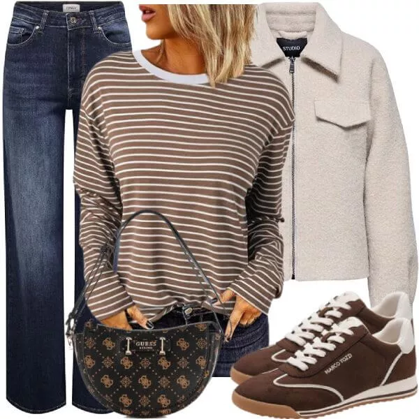 Herbst Outfits Herbst Outfit Damen mit Pullover