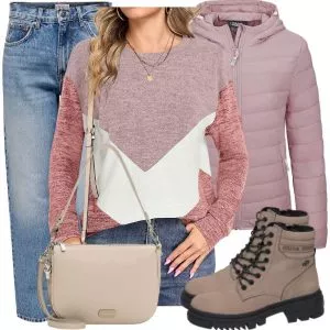 Herbst Outfits Herbst Layering Outfit Damen mit Pullover