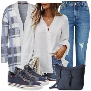 Frühlings Outfits Stylische Kombination Für Den Frühling