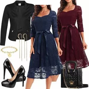 Party Outfits Outfit mit Elegantem Kleid