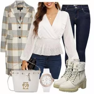 Winter Outfits Stylischer Look Für Damen