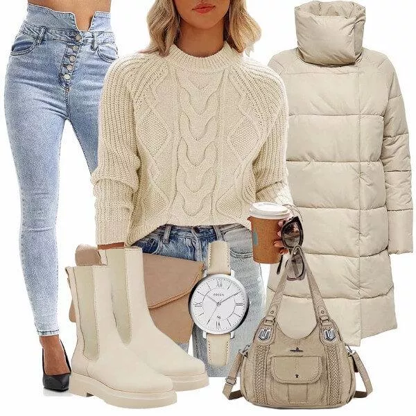 Winter Outfits Outfit für Stilvolle Damen