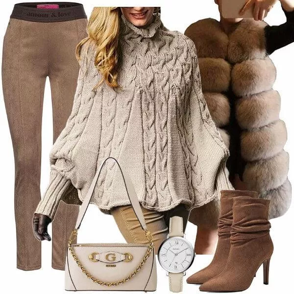 Winter Outfits Outfit für Stilvolle Damen