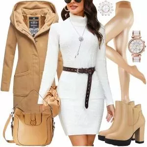 Winter Outfits Outfit mit Elegantem Kleid