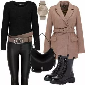 Winter Outfits Stylischer Look Für Damen