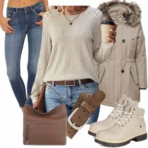 Winter Outfits Warm Kombination für den Winter