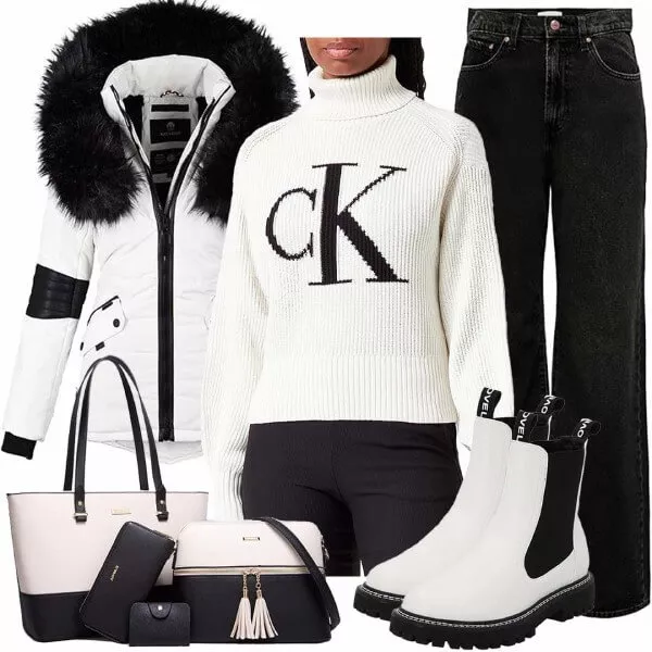 Winter Outfits Moderner winter-look outfit