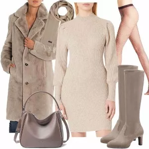 Winter Outfits Auffälliger Look für den Freizeit