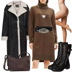 Winter Outfits Auffälliger Look für den Freizeit