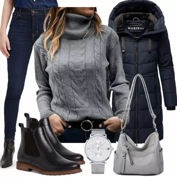 Winter Outfits Damen Komplette Outfit