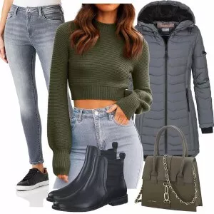 Winter Outfits Stylischer Look Für Den Winter