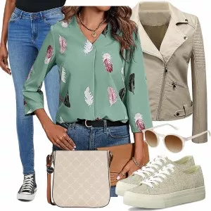 Frühlings Outfits Damen Komplette Outfit