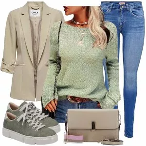 Frühlings Outfits Stylische Frauen Outfit