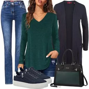 Frühlings Outfits Stylische Frauenoutfit