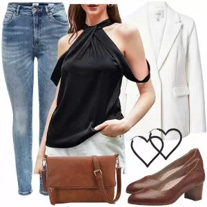 Frühlings Outfits Stilvolles Frauenoutfit