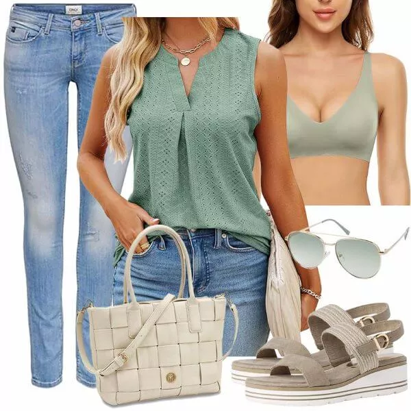 Sommer Outfits Modischer Damen Outfit