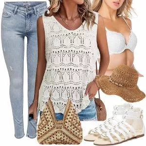 Sommer Outfits Auffälliger Frauen Outfit