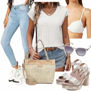 Sommer Outfits Stylischer Damen Look