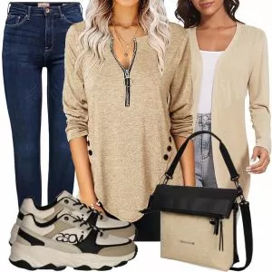 Herbst Outfits Frauen Leichtes Outfit