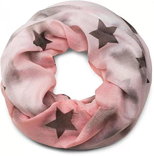 styleBREAKER Schals & Tücher styleBREAKER Loop Schlauchschal mit Sterne und Vintage Farbverlauf Muster, Schal, Tuch, Damen