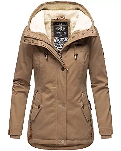 MARIKOO Mäntel MARIKOO Damen Winter Jacke Stepp Parka Mantel Teddyfell warm gefüttert Bikoo