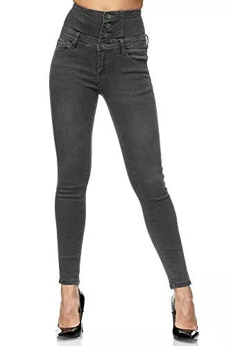 Elara Jeans Elara Damen Stretch Jeans Skinny High Waist Chunkyrayan