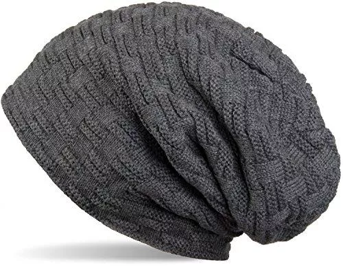styleBREAKER Hüte & Mützen styleBREAKER warme Feinstrick Beanie Mütze mit Flecht Muster und sehr weichem Fleece Innenfutter, Unisex 04024058