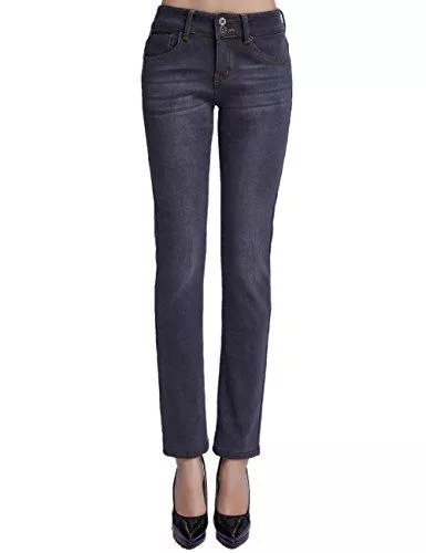Camii Mia Jeans Camii Mia Damen Jeanshose Fleece Gefüttert Slim Fit Stretch Low Waist Thermo Jeans