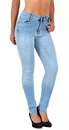 ESRA Jeans ESRA Damen Jeans Jeanshose Damen Skinny High Waist Hochbund Stretch Hose bis Übergröße S700