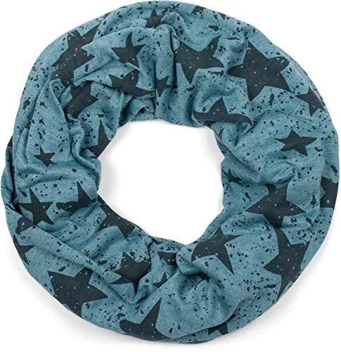 styleBREAKER Hüte & Mützen styleBREAKER Unisex Loop Schal mit Sterne Splat Style Print, Leichter Schlauchschal Farbspitzer Muster, Tuch 01017142