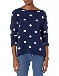 M Made in Italy Pullover & Strickmode M Made in Italy Damen Women's Round Neck Polka Dot Sweater Pullover