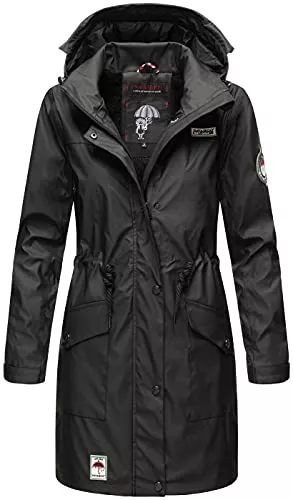 Navahoo Mäntel Navahoo Damen Regen Jacke Winterjacke wasserabweisend Outdoor lang B678