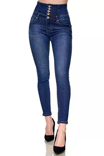 Elara Jeans Elara Damen Stretch Jeans Skinny High Waist Chunkyrayan