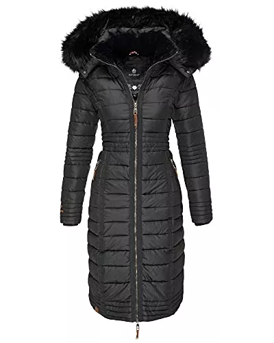 Navahoo Mäntel Navahoo Damen Winter Jacke Stepp Parka Mantel Winterjacke warm gefüttert Kunstpelz UMAY S-XXL