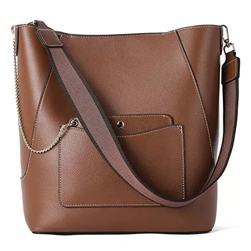 BROMEN Taschen & Rucksäcke Handtasche Damen Leder Schultertasche Hobo Taschen Ledertasche groß Umhängetasche Shopper Braun