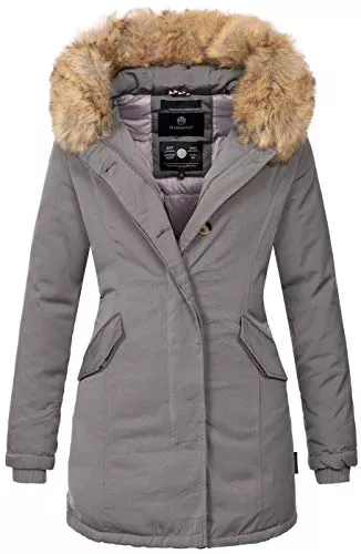 MARIKOO Mäntel MARIKOO Damen Winter Jacke Parka Mantel Winterjacke warm gefüttert B362