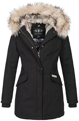 Navahoo Jacken Navahoo Damen Winter Jacke Parka Mantel Winterjacke warm Kunstfell Premium B669